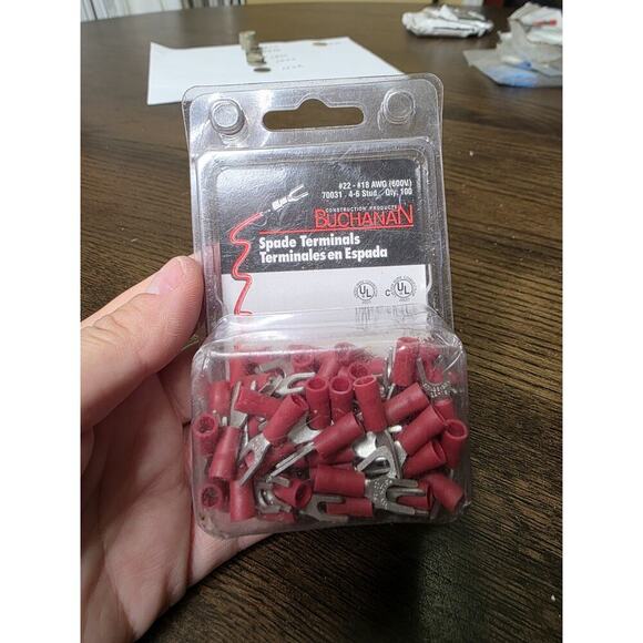 Buchanan AW2120-2 Spade Terminals #22 20 18 stud 22-18 AWG Wire Qnt 103 - Picture 4 of 13